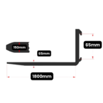 garfo para empilhadeira tipo garra classe 4a 70pol 1800mm