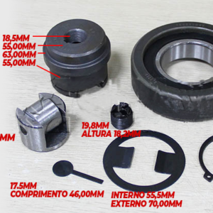 kit embuchamento torre maximal 2.0 3.5t (rolamento/cubo/travas)