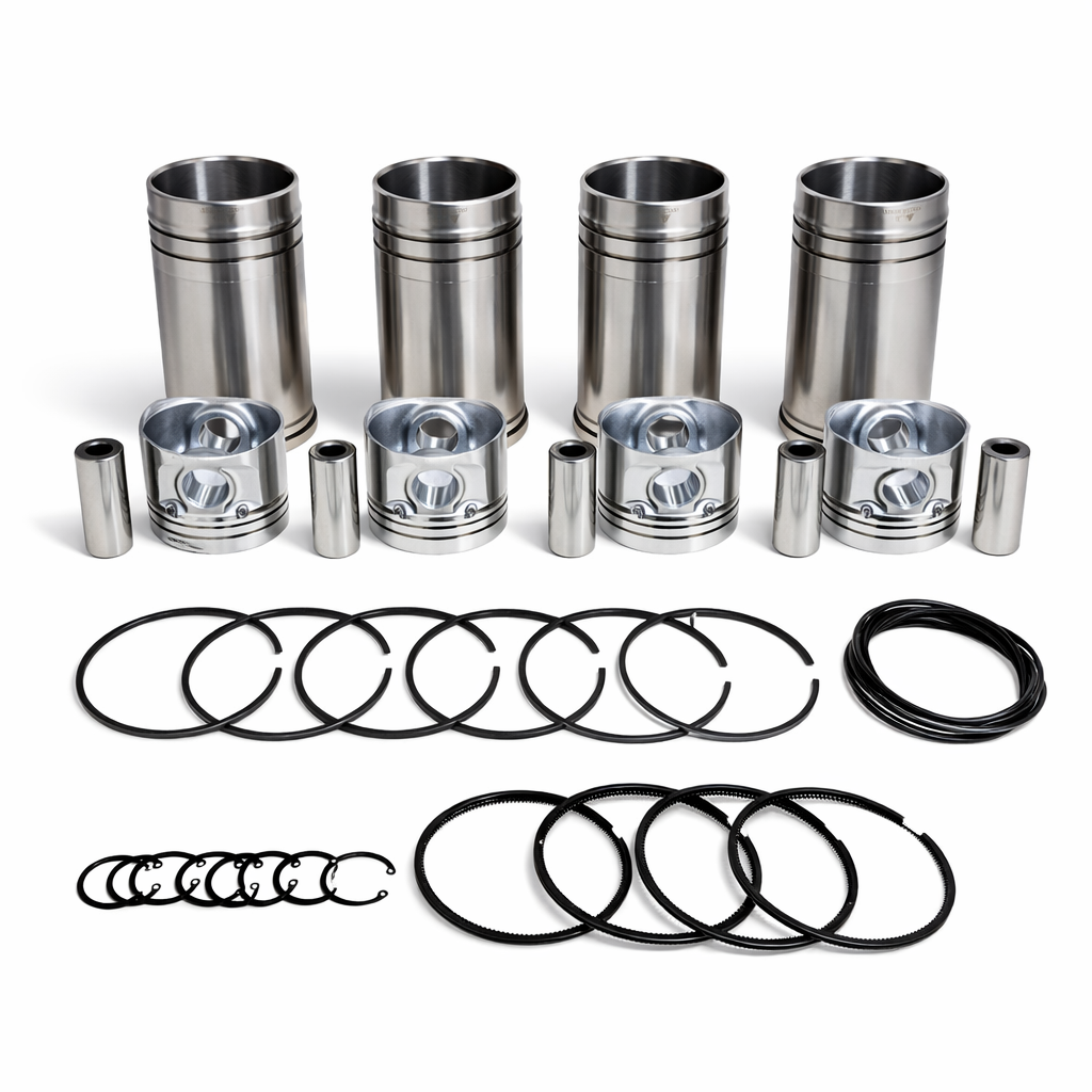 kit camisa/pistão/anéis motor xinchai c490bpg / 4d27g31 (1 kit = 4 cilindros) 82mm